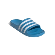 adidas Badeschuhe Adilette Aqua 3-Streifen (Cloudfoam Fußbett, vorgeformter EVA-Riemen) solarblau - 1 Paar